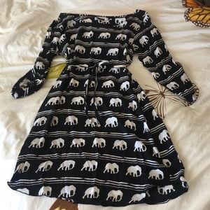 💎EUC💎Ava Sky Tunic Dress (Elephant print)